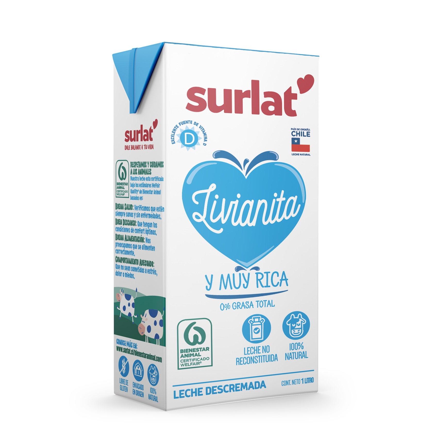 LECHE SURLAT DESCREMADA 1 LT