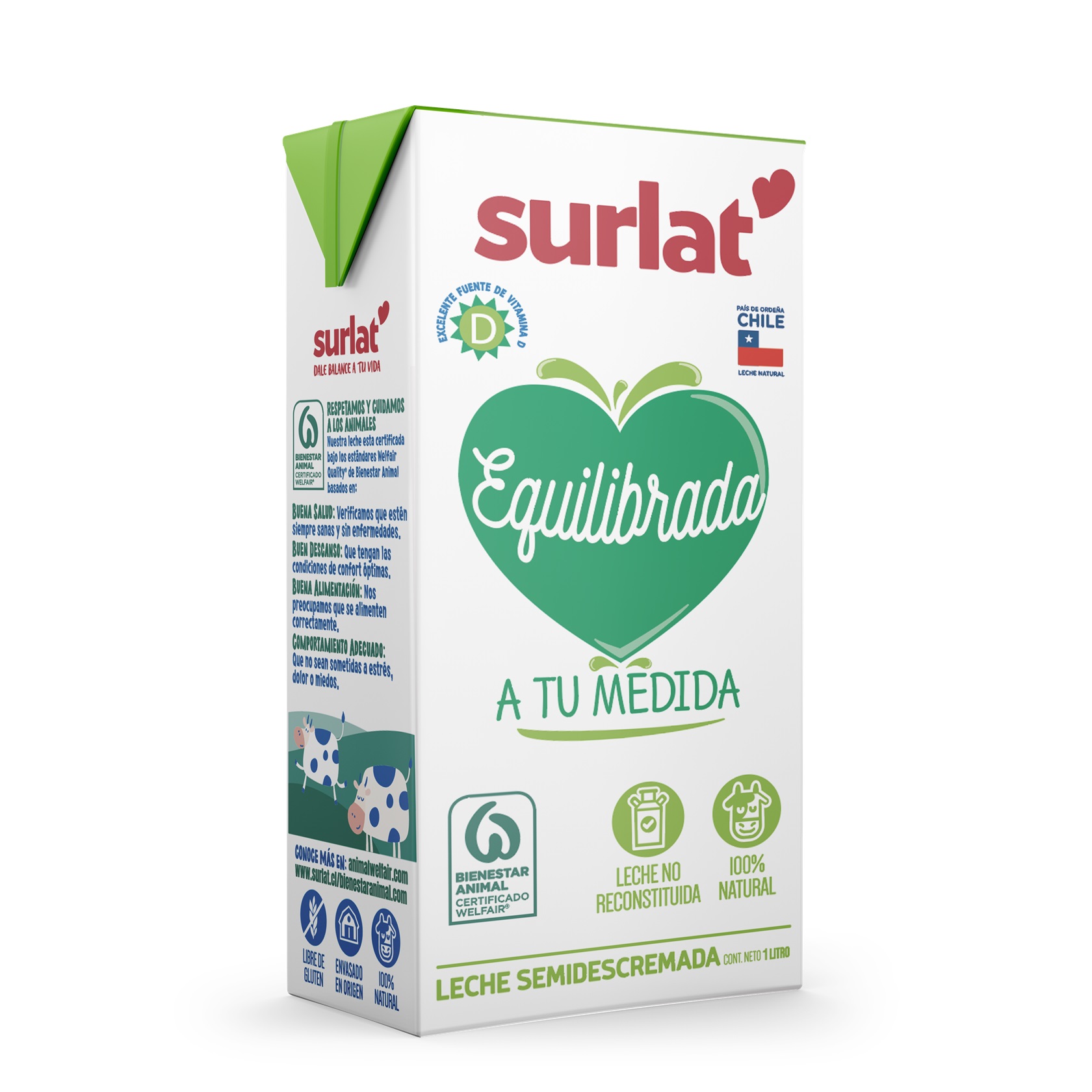 LECHE SURLAT SEMIDESCREMA 1 LT