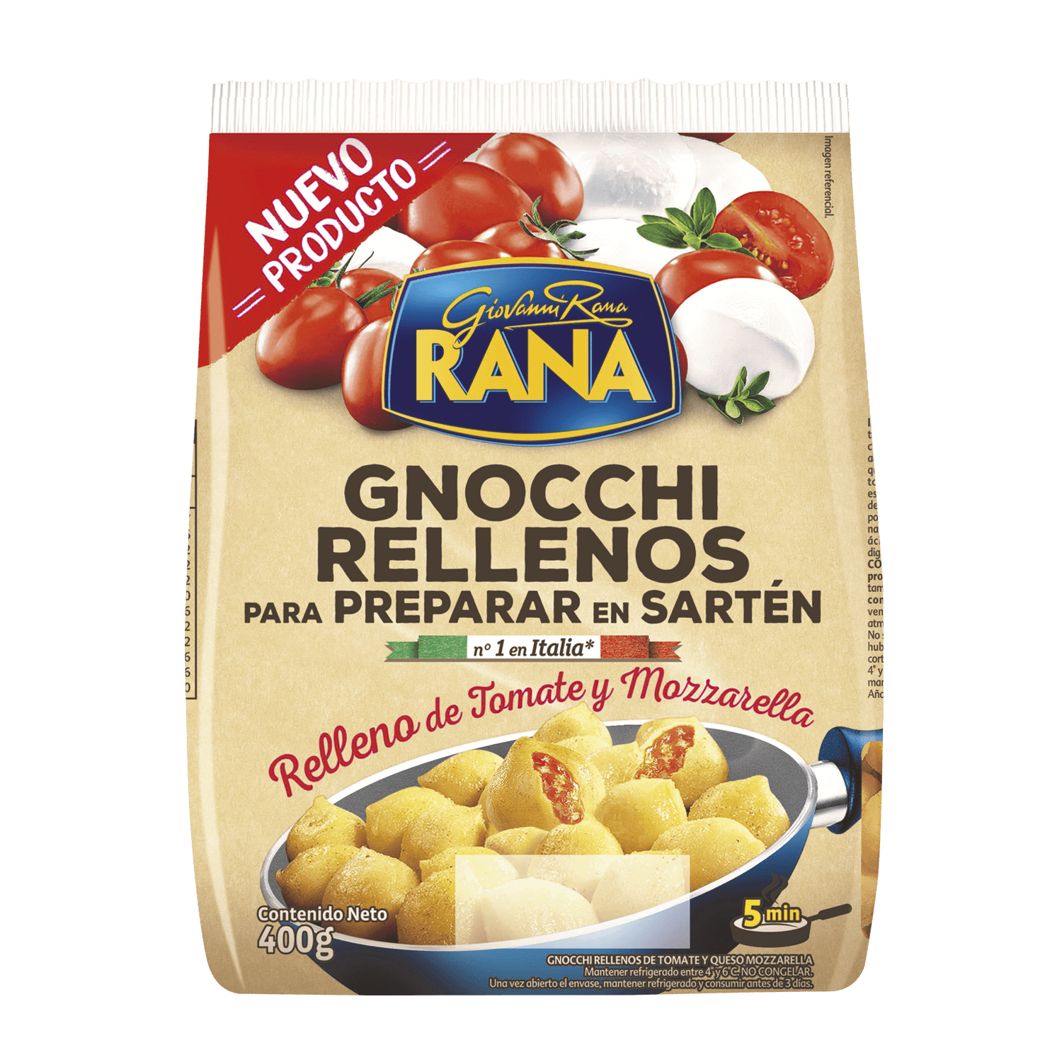 GNOCCHI RELLENOS TOMATE Y MOZZARELLA RANA 400 g