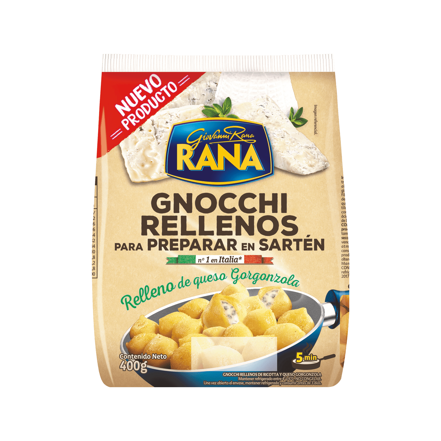 GNOCCHI RELLENOS QUESOS ITALIANOS 400 g