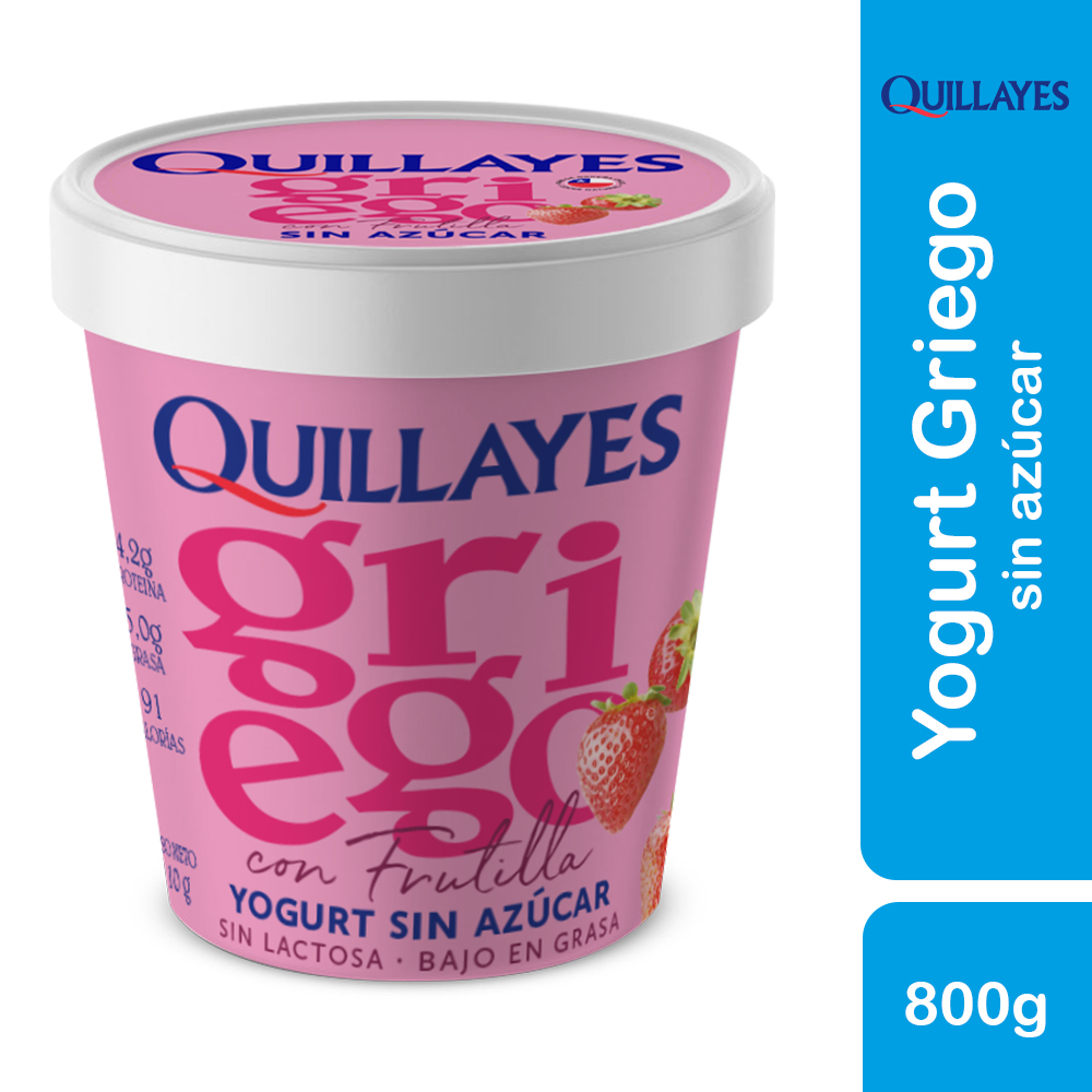 YOGURT GRIEGO SIN AZUCAR FRUTILLAS 800 g