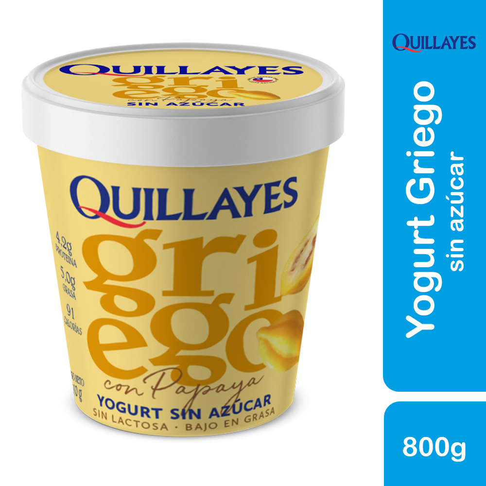 YOGURT GRIEGO SIN AZUCAR PAPAYAS 800 g
