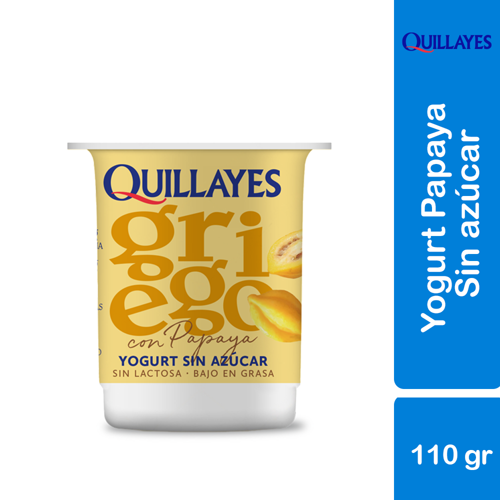 YOGURT GRIEGO SIN AZUCAR CON PAPAYA 110 g