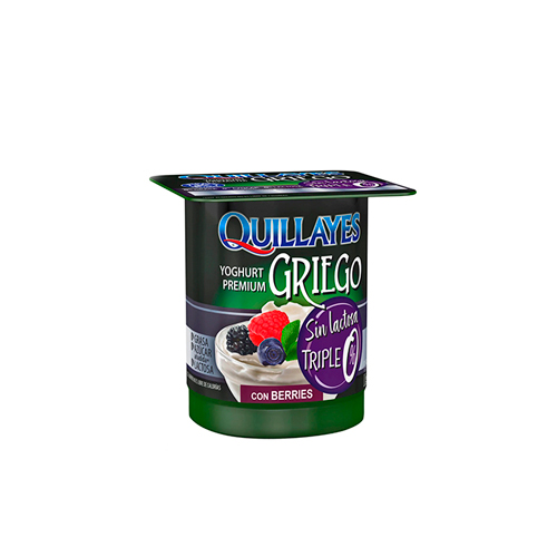 YOGURT GRIEGO SIN LACTOSA TRIPLE 0 CON BERRIES 110 g