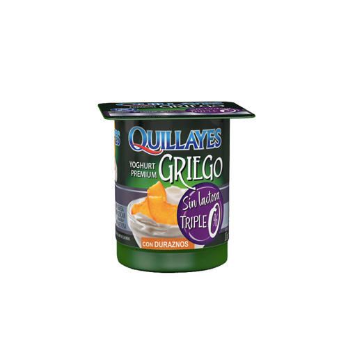 YOGURT GRIEGO SIN LACTOSA TRIPLE 0 CON DURAZNOS 110 g