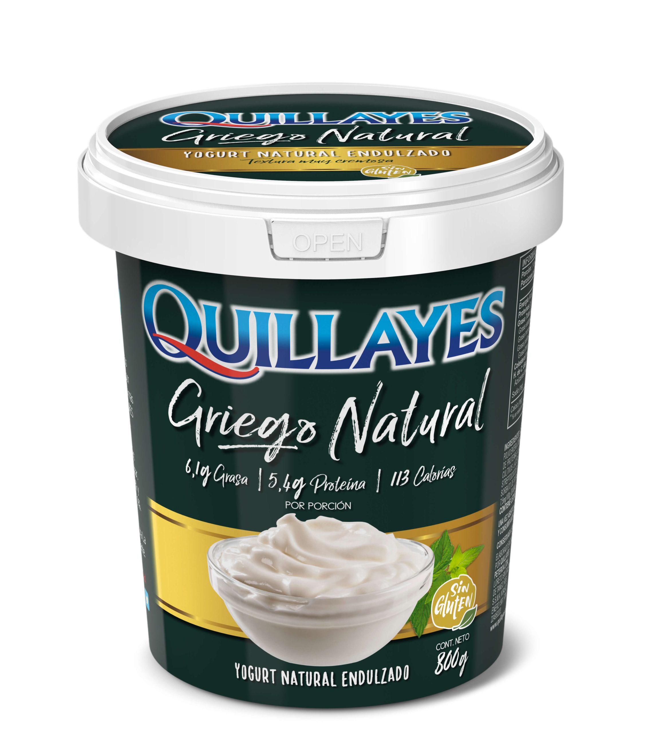 YOGURT GRIEGO NATURAL ENDULZADO 800 g