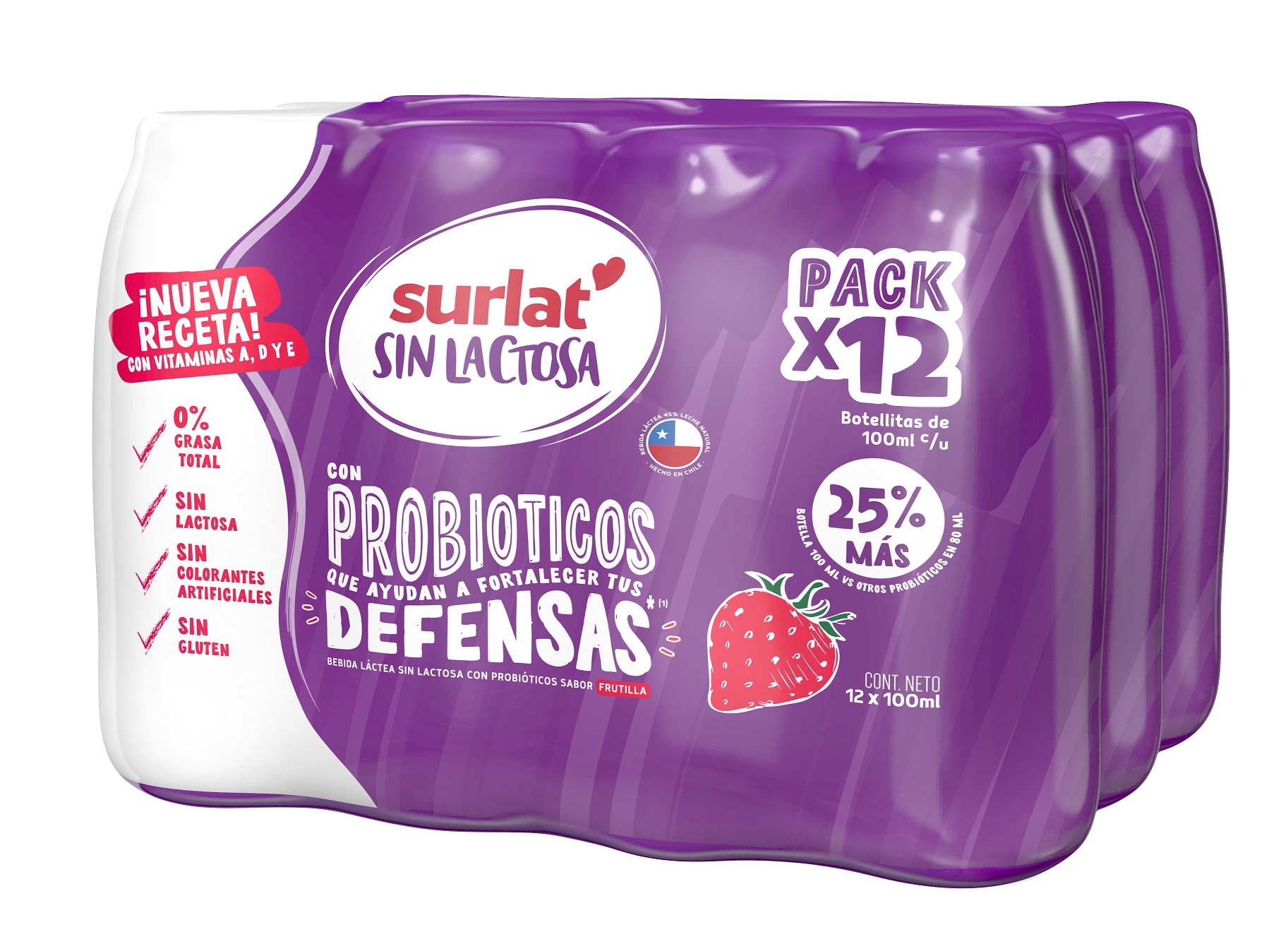 PROBIOTICO FRUTILLA PACK 12 x 100 ml