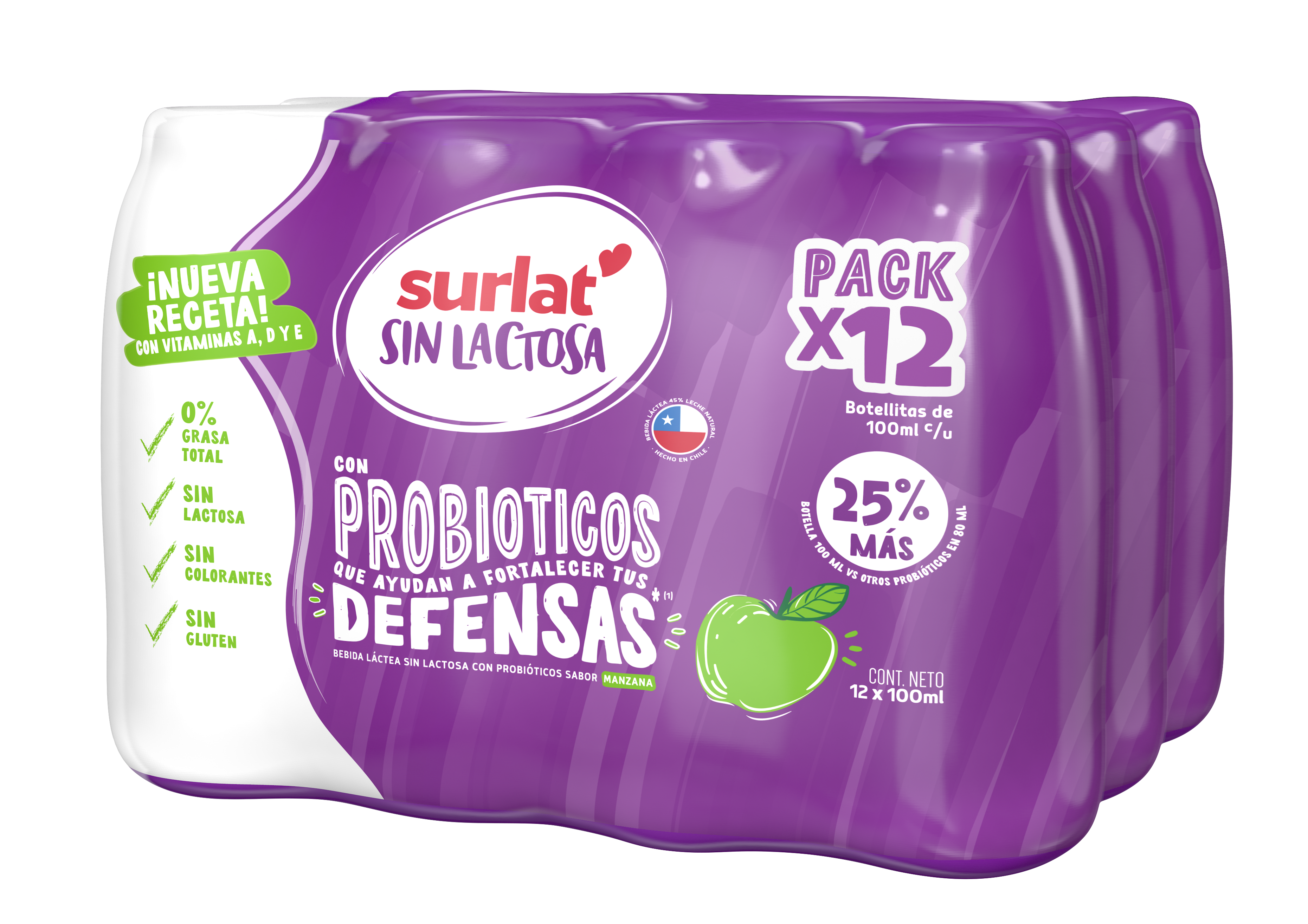 PROBIOTICO MANZANA PACK 12 x 100 ml