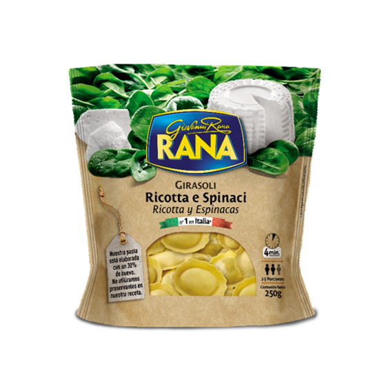 GIRASOLI RICOTTA Y ESPINACAS RANA 250 g