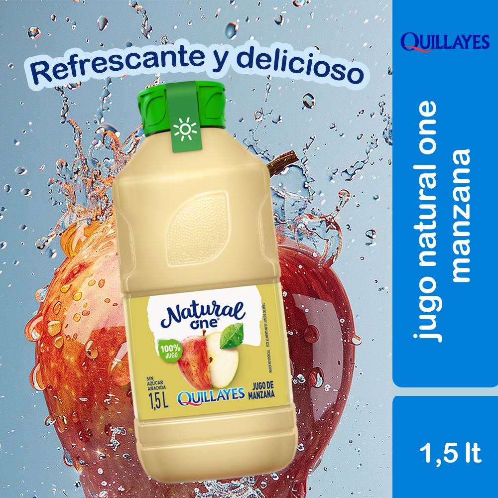 ¡NUEVO! JUGO 100% NATURAL DE MANZANA 1,5 LT